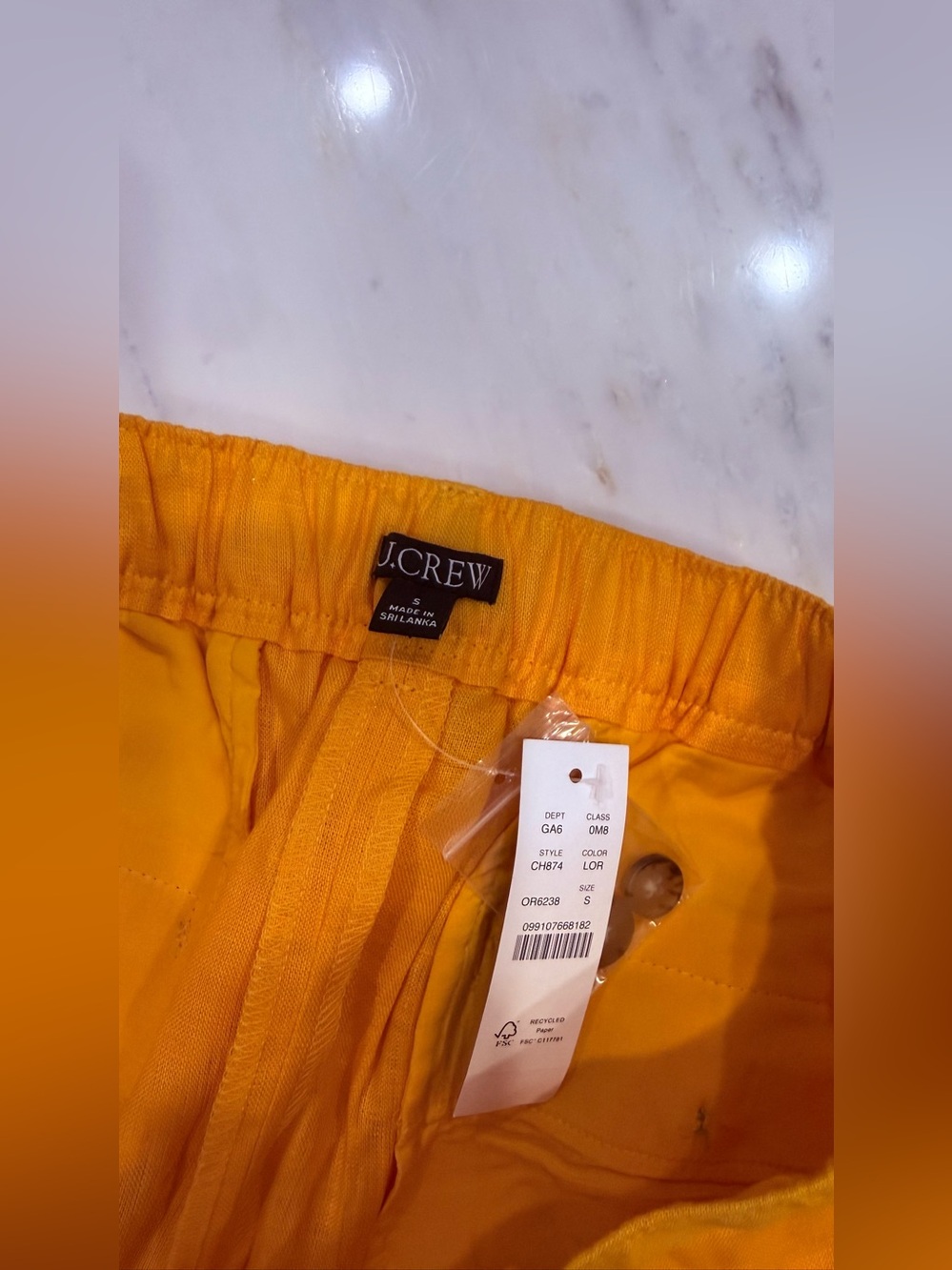 J. Crew High-Waist Tailored Shorts in Orange - Picture 3 of 4